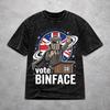 Vintage Women Men Vote Count Binface For Prime Minister Tee Shirt Oversize Washed T Shirts Apparel