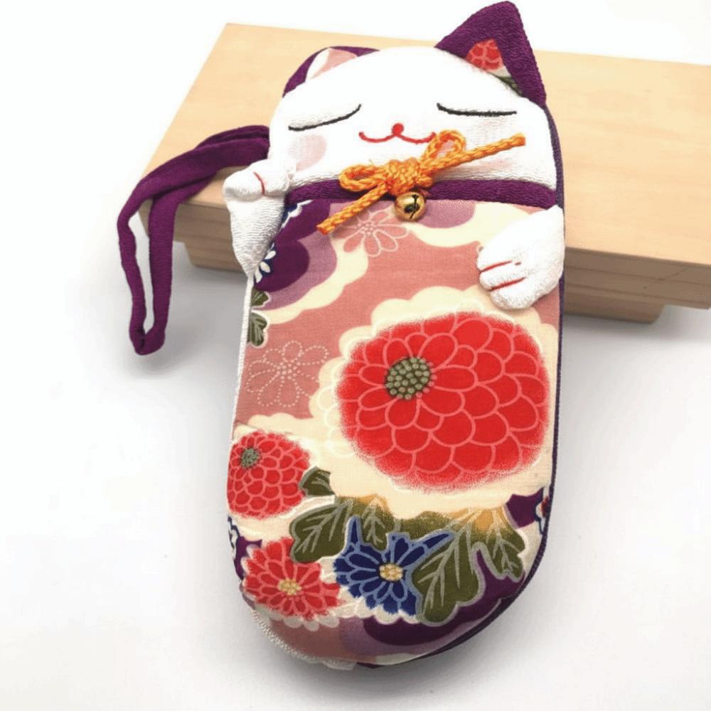 Lucky Soft Eyeglasses Spectacle Box Sunglasses Pouch Glasses Case Fortune Cat