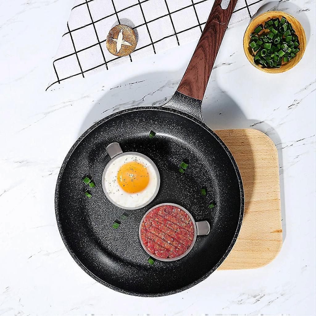 4 Pack 9cm Egg Circle Rings | Stainless Steel Round Egg Rings For Frying| Egg Moulds Molds For Cooking Fried Eggs