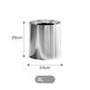 Electroplated Silver Wastebasket Premium Imitation Metal Bin Household Living Room Bedroom Office Rubbish Bin Industrial Style