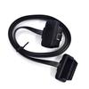 100cm 60cm Flach Dünn Wie Nudel OBD2 OBDII OBD 16-Pin ELM327 Stecker Auf Buchse Winkelverlängerungskabel Diagnose-Scanner-Anschluss