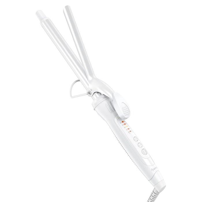 Ryanboo Curling Iron 19mm, 5 Temperature Settings, 220 C Max, White