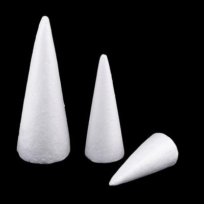 10pcs 7cm Cone Modelling Polystyrene Styrofoam Ornaments DIY Crafts White