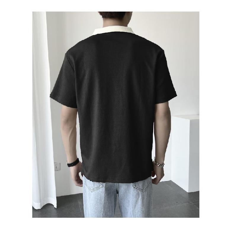 Summer New POLO Men's short-sleeved shirt, trendy brand, casual and loose-fitting T Japanese-style short-sleeve men's shirt T Shirt