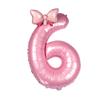 Globos de Cumpleaños con Números 0-9 de 40 Pulgadas Globos Rosas con Lazo de Moño para Cumpleaños de Niñas Princesas Globos para Fiesta de Bodas Globo Gigante con Número