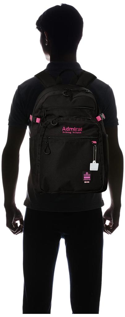 Admiral ASRL-02 Rucksack, Große Kapazität, Leicht, Wasserabweisend, mit Reflektoren, für Schüler der Sekundarstufe I und II (Schwarz x