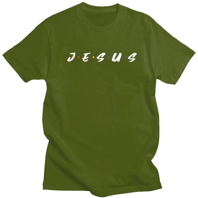 Custom Classic Jesus Christian T Shirt Men ShortSleeve Religious Faith Tshirts Streetwear Tee Pure Cotton Oversized Tshirts