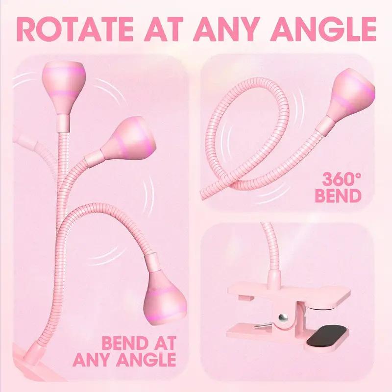 Lampa LED UV do paznokci do suszenia żelowego lakieru do paznokci, klipsowa, elastyczna, biurkowa, mini, przenośna, USB, lampa do paznokci, suszarka UV do manicure salonowego