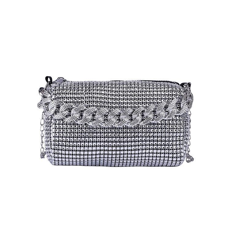 Popular Diamond Noodle Handbag Chain Pillow Bag Versatile Shoulder Bag Women's New Handbag Crossbody Women's Bag