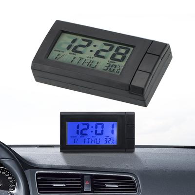 Ceas cu afișaj digital LCD 2 în 1 pentru mașină și termometru cu ceas automat pentru temperatură