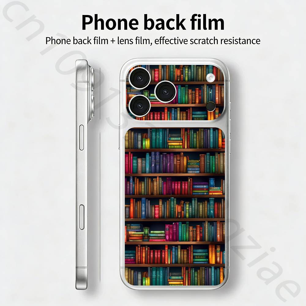 Creative Bookshelf TICKET Decal Skin Wrap for iPhone 17 Pro/Pro max Protective Film for Back, Frame, Camera
