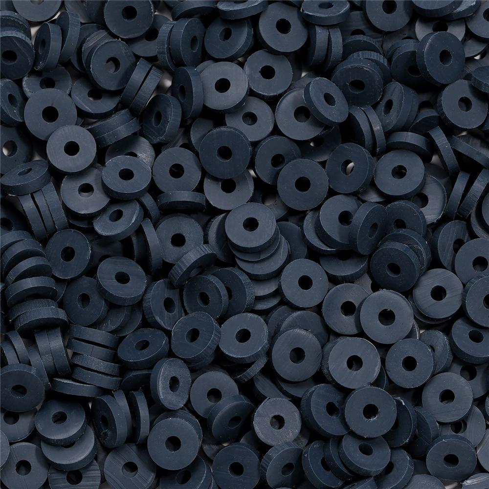 350pcs 6mm Flat Round Polymer Clay Beads Loose Spacer Beads for Jewelry Making DIY Needlework Bracelet Necklace Accessories