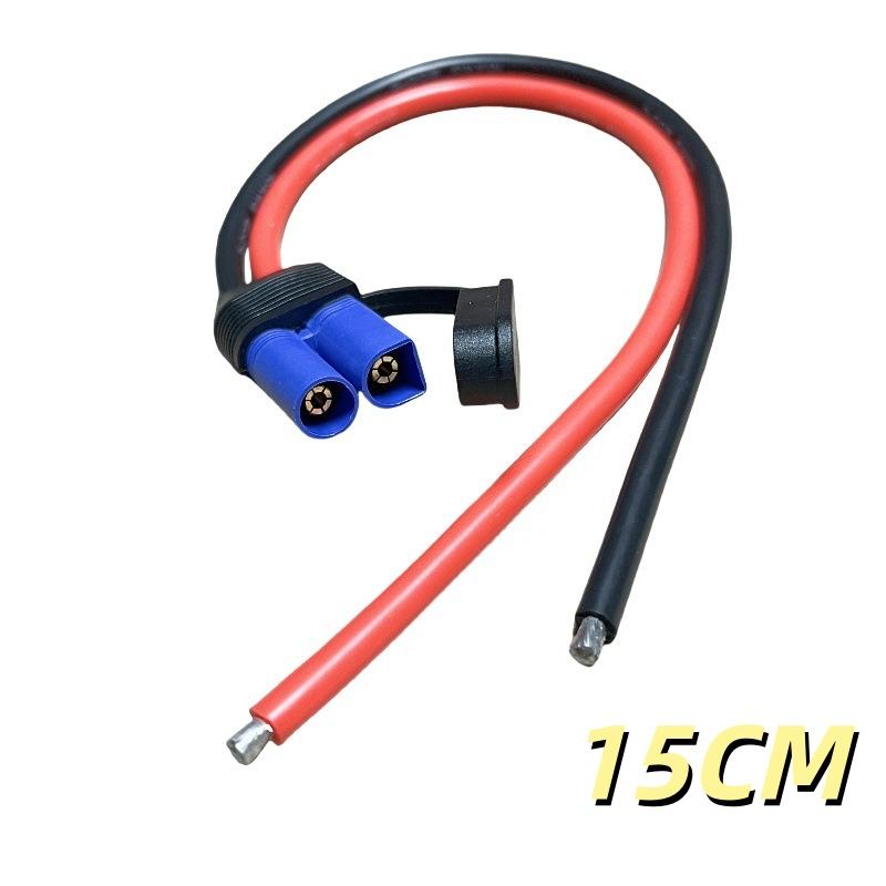 100W Ec5 Motorcycle Emergency Start Wire High-Power 10Awg Silicone Line Ec5 Male Female Plug To O-Type Terminal Connection Cable