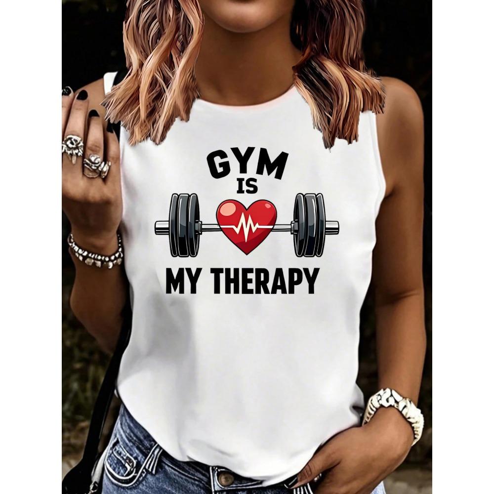 Women's round neck vest, street style minimalist sleeveless T-shirt