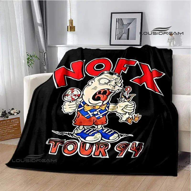 Punk band N-NOFX Retro printed blankets children's warm blanket soft and comfortable blanket home travel blanket birthday gift