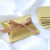 50Pcs Gold Pillow Candy Boxes for Wedding Christmas Birthday Baby Shower Engagement Party Favors