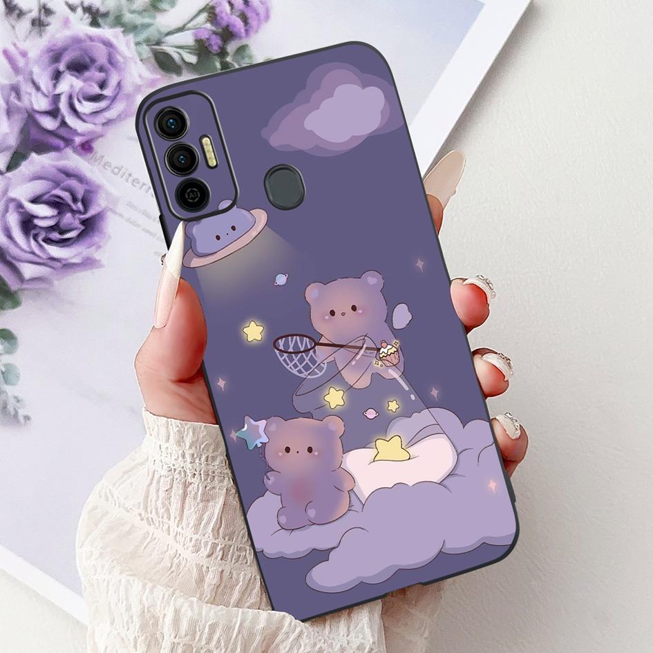Für Tecno Spark 7 Hülle KF6 KF6j KF6i Abdeckung Niedliche Mode Katze Blume Weiches Silikon Schutzhülle Für Tecno Spark 7P 7T Spark7 Pro Capa
