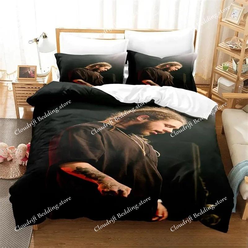 Nuova Copripiumino Stampa 3D P-Post M-Malone Stagione Unica Set Biancheria da Letto Piumone Morbido Copripiumino e Federe Singolo_Doppio_Queen