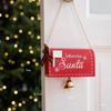 Wood Mailbox Hanging Ornament Weather Resistant Christmas Tree Decoration Easy Installation For Mantel Door Entryway