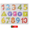 Big Size Baby Montessori Wooden Puzzle Hand Grab Board Set Educational Toys Infantil Cartoon Number Letter Math Puzzle Kids Gift