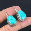 Santa Rosa Turquoise Stone Sterling Silver Anniversary Vintage Dangle Earrings