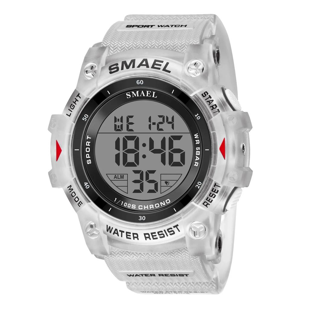 SMAEL 8123 Swimming Sport Watches for Men Alarm Clock Stopwatch Digital Watch LED Sports Watches Men's Wristwatch 50m Waterproof