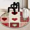 Christmas Round Carpet Atmosphere Washable Dirt Resistant Full Spread Sofa Coffee Table Blanket Christmas Tree Festive Decoration Mat