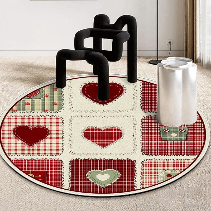 Christmas Round Carpet Atmosphere Washable Dirt Resistant Full Spread Sofa Coffee Table Blanket Christmas Tree Festive Decoration Mat