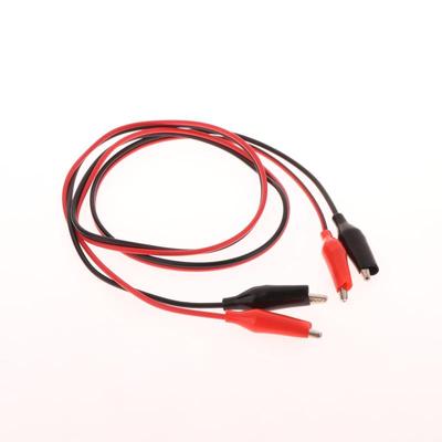2 Pezzi 1M Cavi di Prova con Clip a Coccodrillo 2 Fili 4 Clip Cavi Jumper Rosso Nero Clip a Coccodrillo Per Batteria Elettronica Circuito Fai da Te