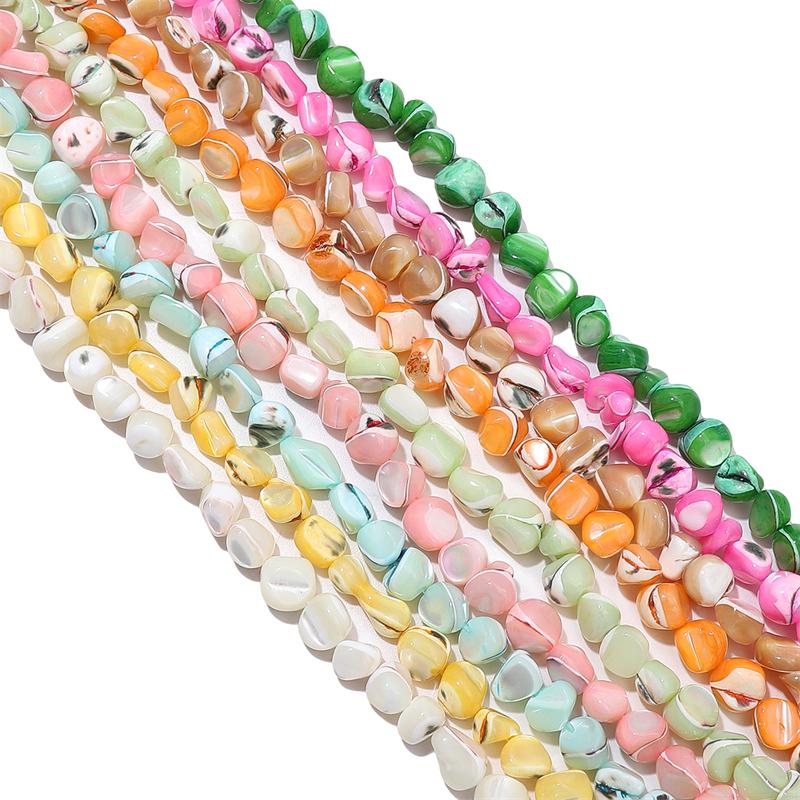 55Pcs Natural Colored Horseshoe Snail Irregular Leather Small Stone Beads For DIY Necklace Bracelet Earrings Jewelry Making