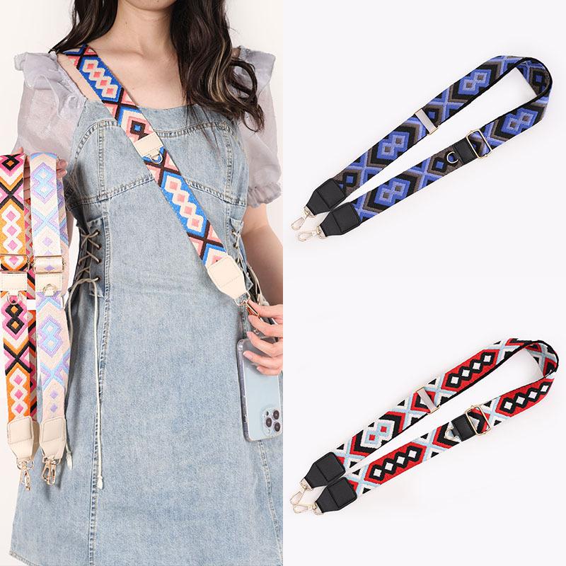 Mobile Phone Strap Ethnic Style Wide Crossbody Shoulder Strap Women's Bag Replacement Strap Shoulder Luggage Accessories