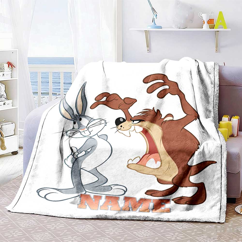 Warner (34) Customize Your Name Blanket Cozy Personalized Blanket Soft & Cozy Great for Bedding Picnics Nap Living Room Four Seasons Multipurpose