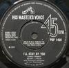 7inch Record KENNY LYNCH  Ill Stay By You POP1430 His Masters Vo 1965 UK Pop Used