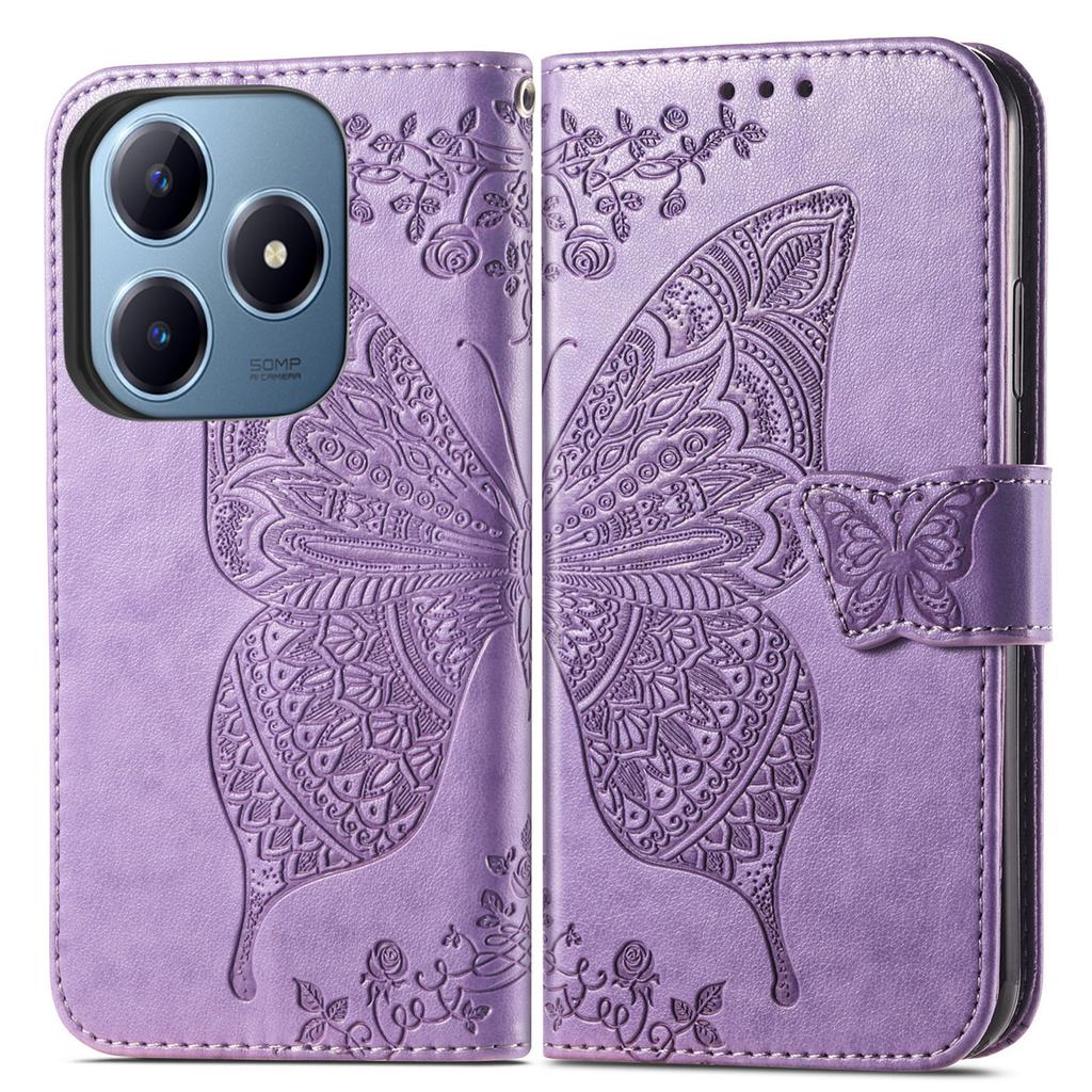 For Realme Note 60x 4G/C63 4G/C61 4G Case PU Leather Wallet Phone Cover Butterfly Pattern