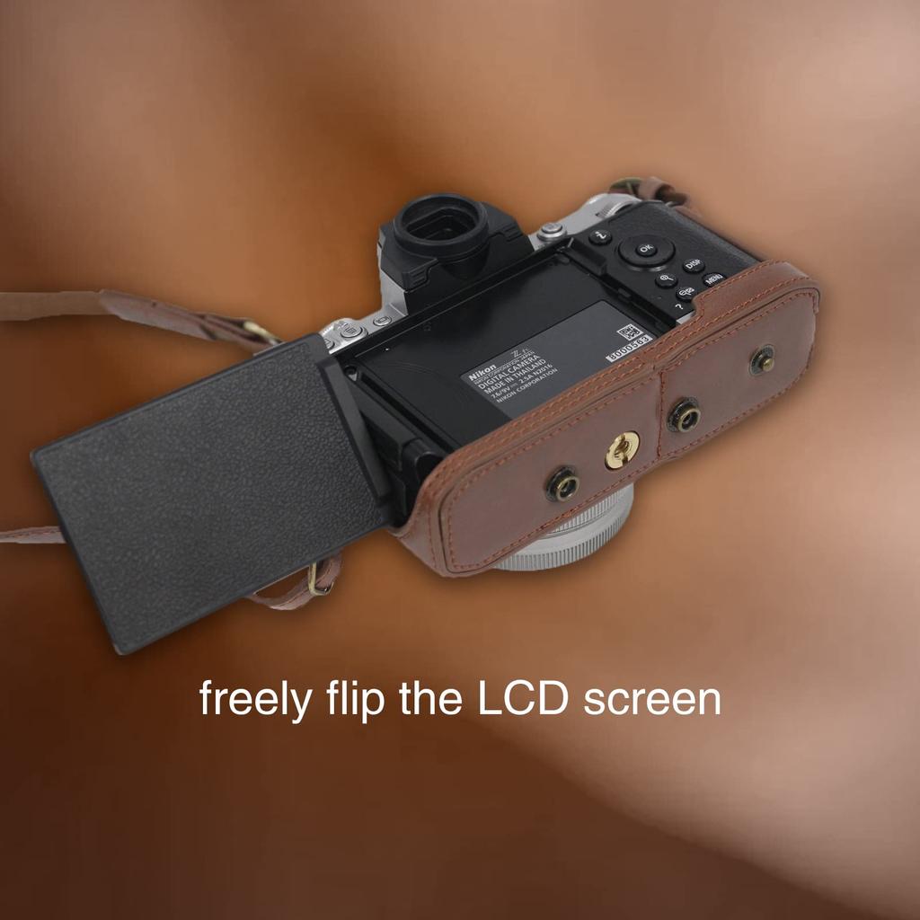 Rieibi Nikon ZFC ZFC Protective Case for Mirrorless ZFC Camera ZFC Handmade PU Leather Camera Protective Case with Included Interchangeable Tripod