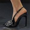 Eilyken Design Style Tassel Crystal Pointed Toe Women Pumps Buckle Strap Shoes Sexy Stripper Party Thin High Heels Sandals