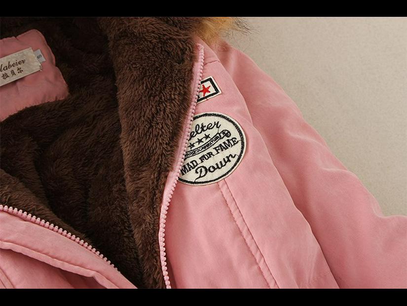 2024 Autumn/Winter Korean Style Slim Waist Hooded Military Cotton Coat for Women