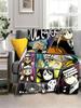 Anime Soul Eater Throw Blanket Soft Cozy Flannel Blanket for Sofa Bed Office Travel Camping Home Decor Gift