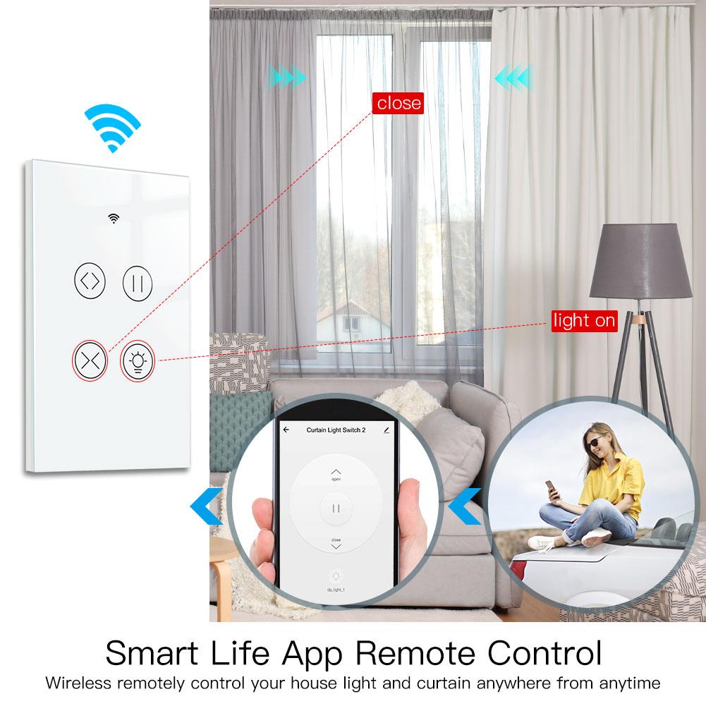 MOES Smart Switch Tuya WiFi RF Ceiling Fan with Light Wall Switch Smart Life Wireless Remote Control Home Automation System