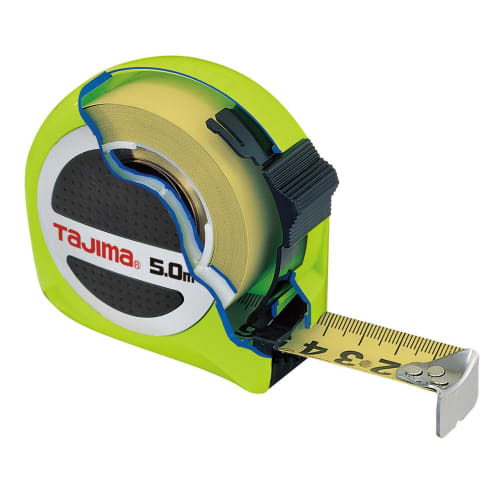 TAJIMA Convex Heavy Duty Nylon Coated Tape, 5m X 25mm, with Supercon 25 Shaku Equivalent Graduation, GASP2550S