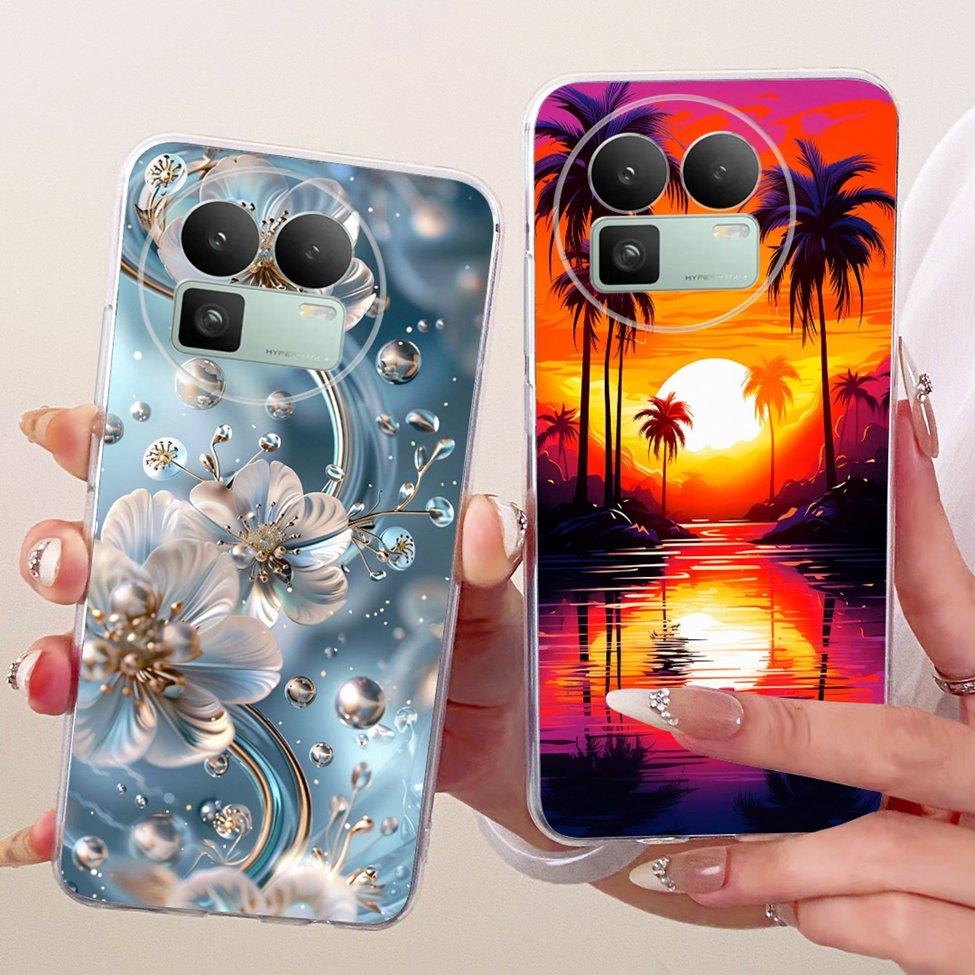 For Realme GT8 Case Cover Cute Cat Fashion Butterfly Luxury Painted Casing For Real me GT8 Bumper