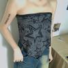 Falling Pool Knitwear Rhinestone Triangle Scarf: Y2K Style Cool Sweet Hip Hop Head Wrap Silk Scarf