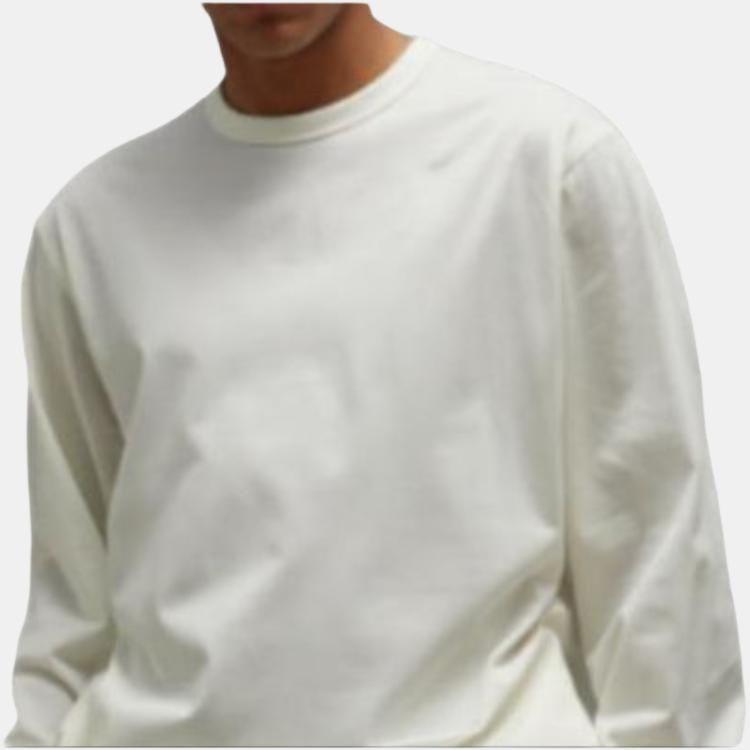 Y-3 FW23 Solid Color Crew Neck Loose Long Sleeve T-Shirt Unisex Tops White IQ1834