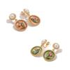 Pastorale ovale Tulpen-Clip-Ohrringe - Vintage-Blumenstil, kein Piercing erforderlich