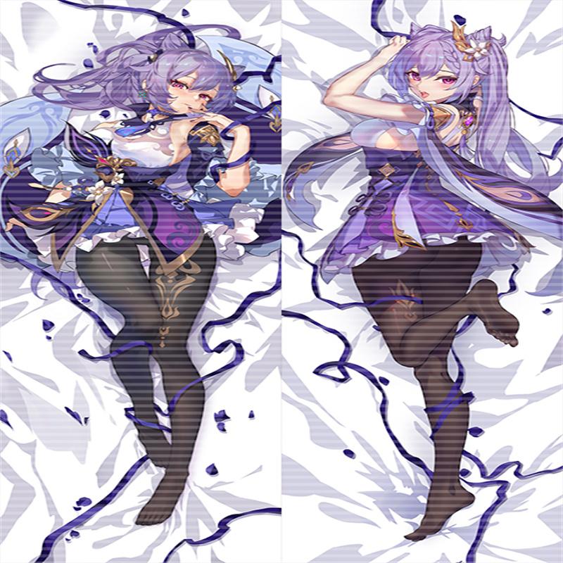 

60x180 см чехол Keqing Dakimakura для игры Genshin Impact Otaku, наволочка для обнимания тела, двусторонняя наволочка для постельного белья