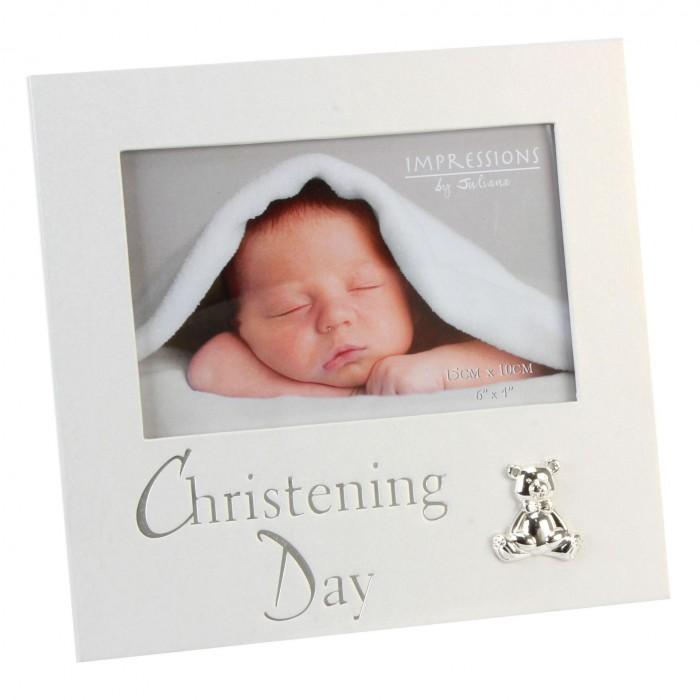 Celebrations Pearlised Christening Photo Frame