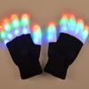 2 Pcs Rave Luminous Colorful Gloves Halloween Multi-Function Flash Finger LED Glow Glove  Children