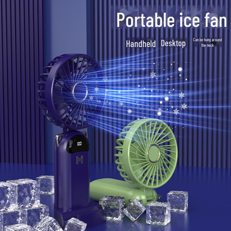 Ventilatore Portatile Ricaricabile USB Manuale con Aromaterapia - Versatile per Scrivania, da Appendere al Collo e Uso Esterno