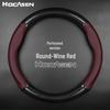 Hongqi Steering Wheel Cover: Leather & Carbon Fiber, Non-Slip, Fits H5/HS5/HS7/H7/HS3/H9, All-Season.