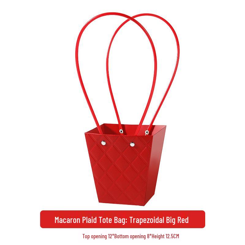 Macaron Flower Arrangement Tote - DIY Waterproof Paper Bag for Bouquets and Gift Packaging